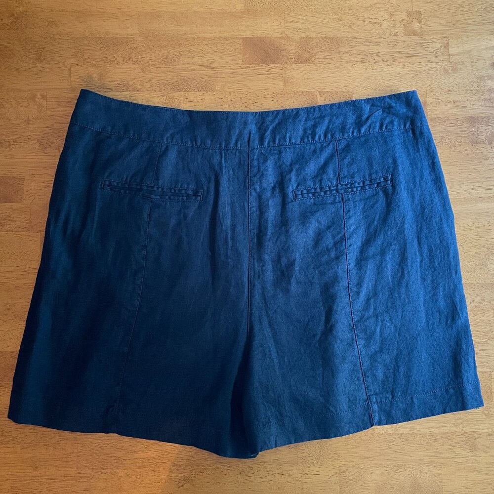 NWOT Size 14 Jones & Co blue linen sailor shorts - Picture 3 of 7